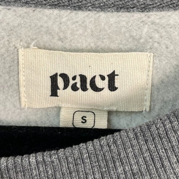 Pact Womens Small Gray Courtside Sweatshirt Dress Long Sleeve Organic Cotton - Picture 6 of 10